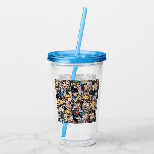 Comic Strip Acryl Drinkbeker (Achterkant)