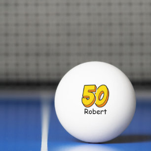 Comic Style 50ste verjaardag Golfer Gift - Grappig Pingpongballen