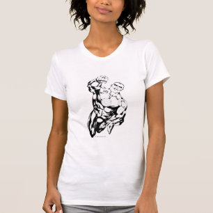 Comic Style - Opvliegend, zwart en wit T-shirt