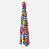 Comic Style Pattern Stropdas (Achterkant)