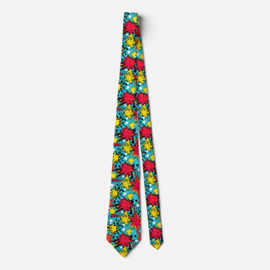 Comic Style Pattern Stropdas (Voorkant)