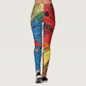 Comic Style Pop Art Explosion (10) Leggings (Achterkant)