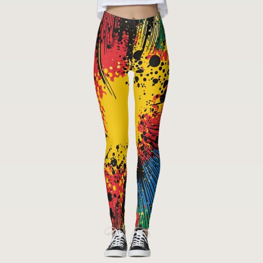 Comic Style Pop Art Explosion (10) Leggings (Voorkant)