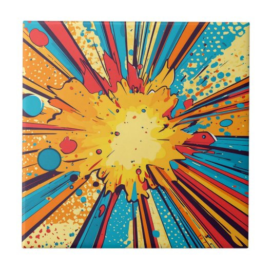 Comic Style Pop Art Explosion (11) Tegeltje (Voorkant)