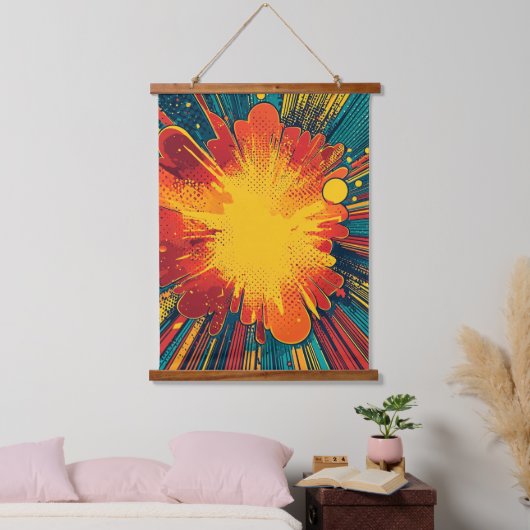 Comic Style Pop Art Explosion (1) Hangend Wandkleed (Slaapkamer)