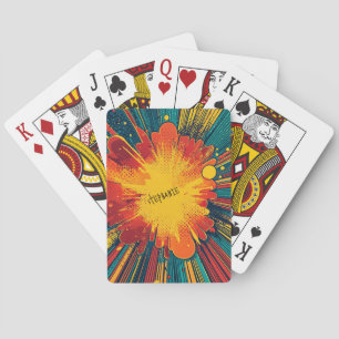 Comic Style Pop Art Explosion (1) Pokerkaarten