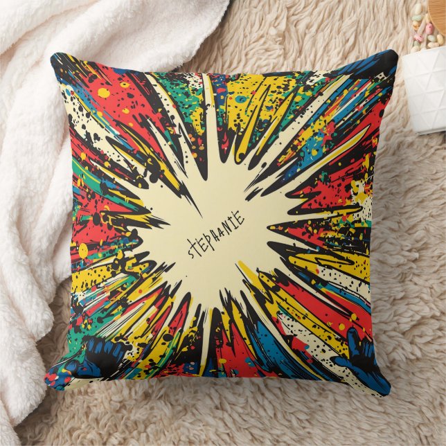 Comic Style Pop Art Explosion (2) Kussen (Deken)