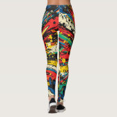 Comic Style Pop Art Explosion (2) Leggings (Achterkant)