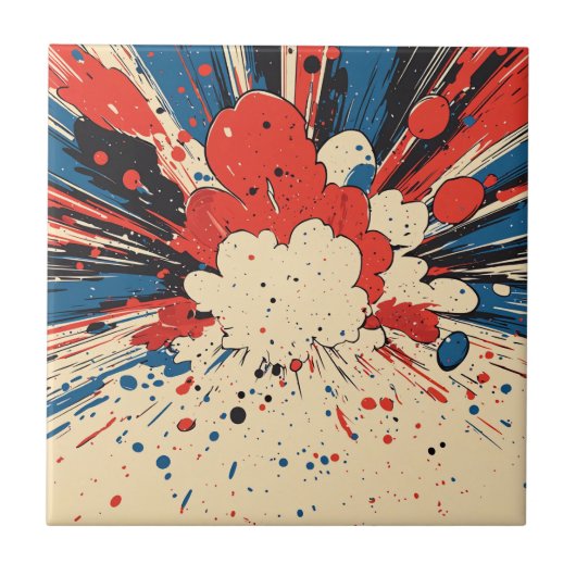 Comic Style Pop Art Explosion (4) Tegeltje (Voorkant)