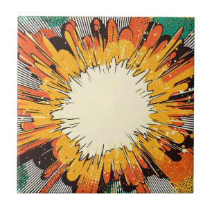 Comic Style Pop Art Explosion (6) Tegeltje