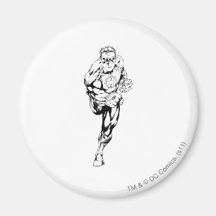 Comic Style - Running, Black and White Magneet