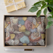 Comic Style Seashells die Pattern herhalen Tissuepapier (Geschenk)