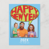 Comic Style, speciaal gepersonaliseerd, nieuw jaar Briefkaart (Voorkant)