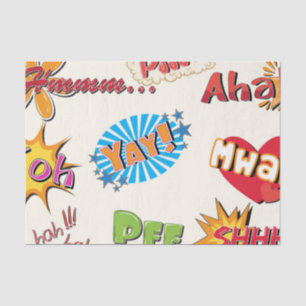 Comic Style Super Hero Girly Design Tissuepapier