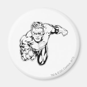 Comic Style, vooraan, zwart en wit Magneet