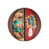 Comic Super Hero Dad vaderdag van Kinderen Basketbal (Verticaal)