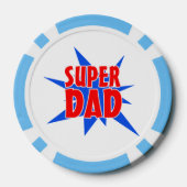 Comic Super Pap Vaderdag Poker Chips (Achterkant)