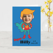 Comic Superheld Fantastic Special Birthday Kind Kaart (Gele Bloem)