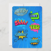 Comic Superhero Beast Blue 00th Verjaardagsfeest Kaart (Achterkant)