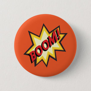 Comic Text "Boom" Button Badge