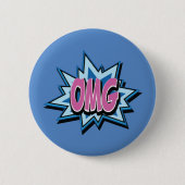 Comic Text "OMG" Button Badge (Voorkant)