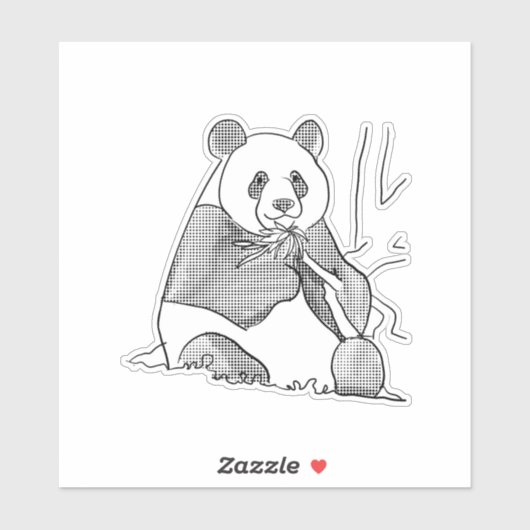 Comic tone Panda Sticker (Vel)
