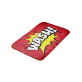 Comic "Wash!" Bath Mat - Red (Gekanteld)