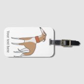 Comic Whippet Dog  Bagagelabel (Voorkant (horizontaal))
