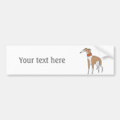 Comic Whippet Dog Bumpersticker (Voorkant)