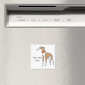 Comic Whippet Dog  Magneet (Insitu (Vaatwasser))