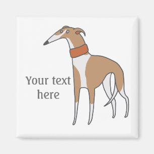 Comic Whippet Dog Magneet