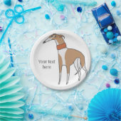 Comic Whippet Dog  Papieren Bordje (Feest)