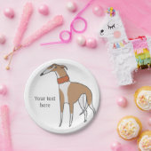 Comic Whippet Dog  Papieren Bordje (Feest)