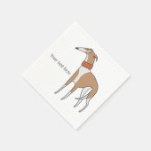 Comic Whippet Dog  Servet (Hoek)