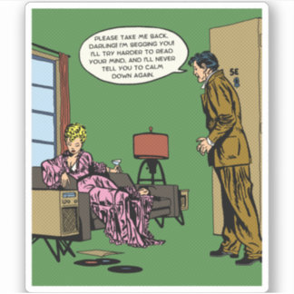 Comic Woman Can Do Better Sticker