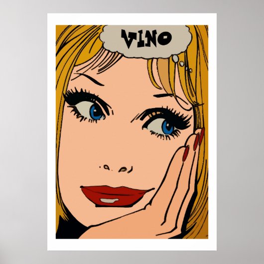 Comic Woman Face, bewerkt Poster (Voorkant)