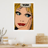 Comic Woman Face, modifier Poster (Cuisine)