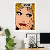 Comic Woman Face, modifier Poster (Bureau à domicile)