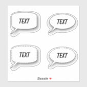 Comic word cloud word bubble pop art sticker (Vel)