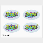 Comic Zoom! Ovale Sticker (Vel)
