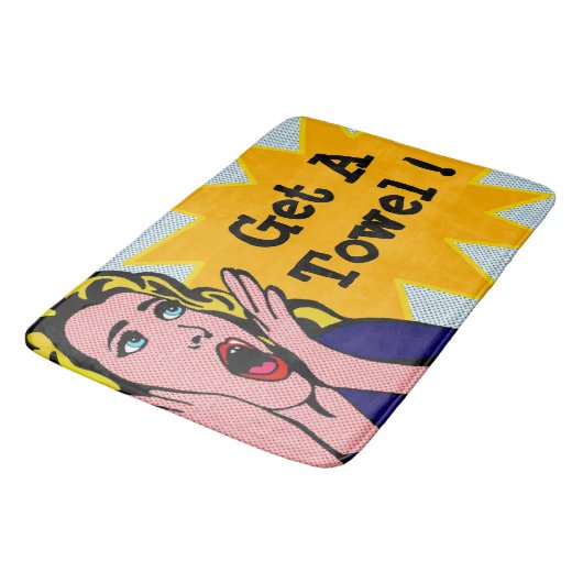 Comical Comic Style, voeg tekst toe Badmat (Gekanteld)