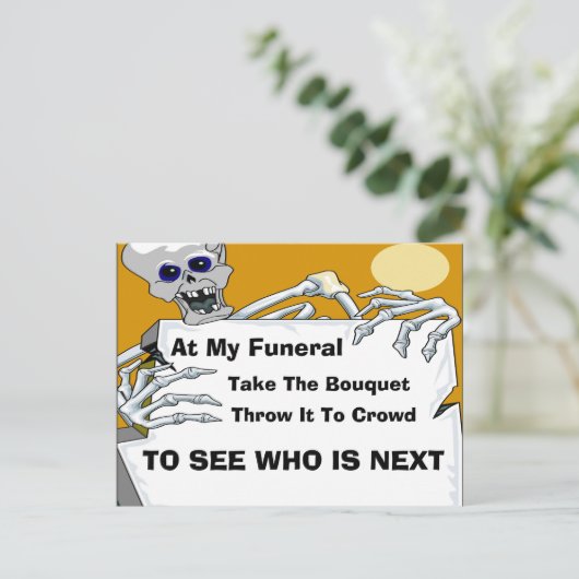 Comical Funeral Kaart (Staand voorkant)