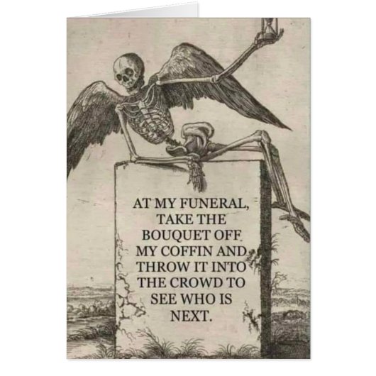 Comical Funeral, voeg tekst toe; (Voorkant)