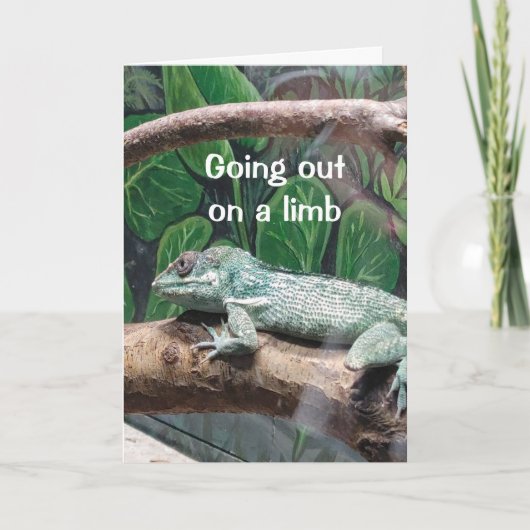 COMICAL LIZARD DIT "VOUS AVEZ 60" CARTE D'ANNIVERS (Devant)