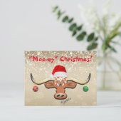 Comical Longhorn Steer Briefkaart (Staand voorkant)
