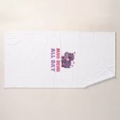 Comical MOO DENG TOUTE LA JOURNÉE Hippo Revolution (Serviette de bain)