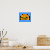 Comical Muffuletta Sandwich Poster (Keuken)