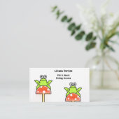 Comical Pet Sitter House Sitter Visitekaartje (Staand voorkant)