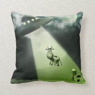 Comical UFO Koe Abduction American MoJo Kussens