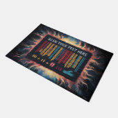 Comical Voet Impressie Barcode Deurmat (Schuin)